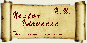 Nestor Udovičić vizit kartica